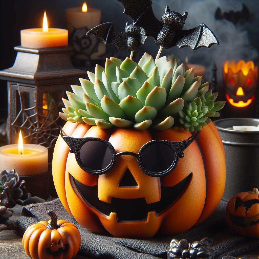 Pumpkin Planter Succulent Vase