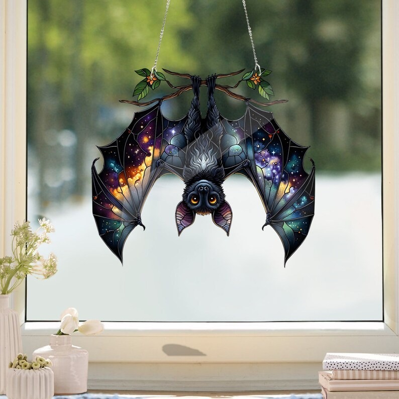 Bat Gothic Window Hanging