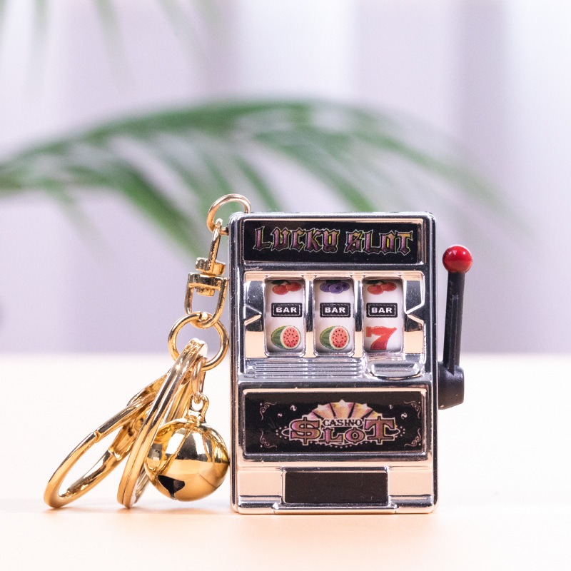 🔥BUY 2 GET 1 FREE🔥-Mini Casino Slots Keychain