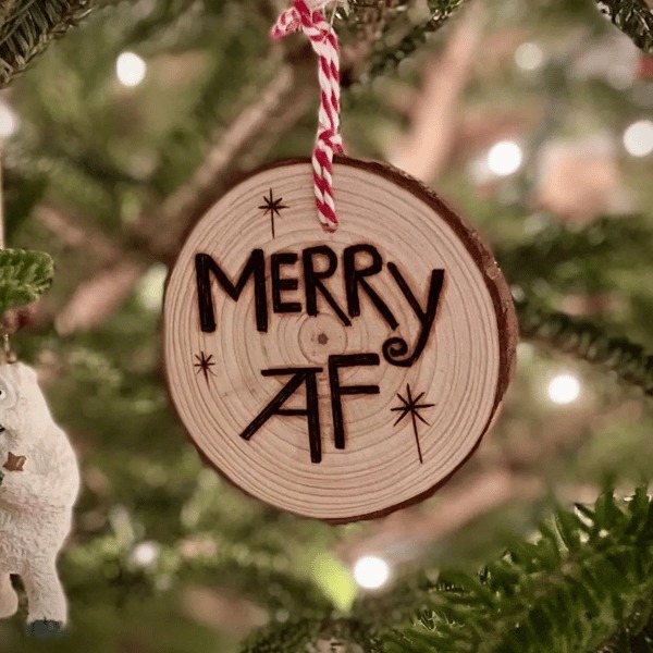 Rude Swear Word Christmas Ornament