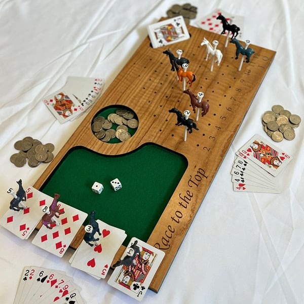 Horse Races Wood Handmade Party Game