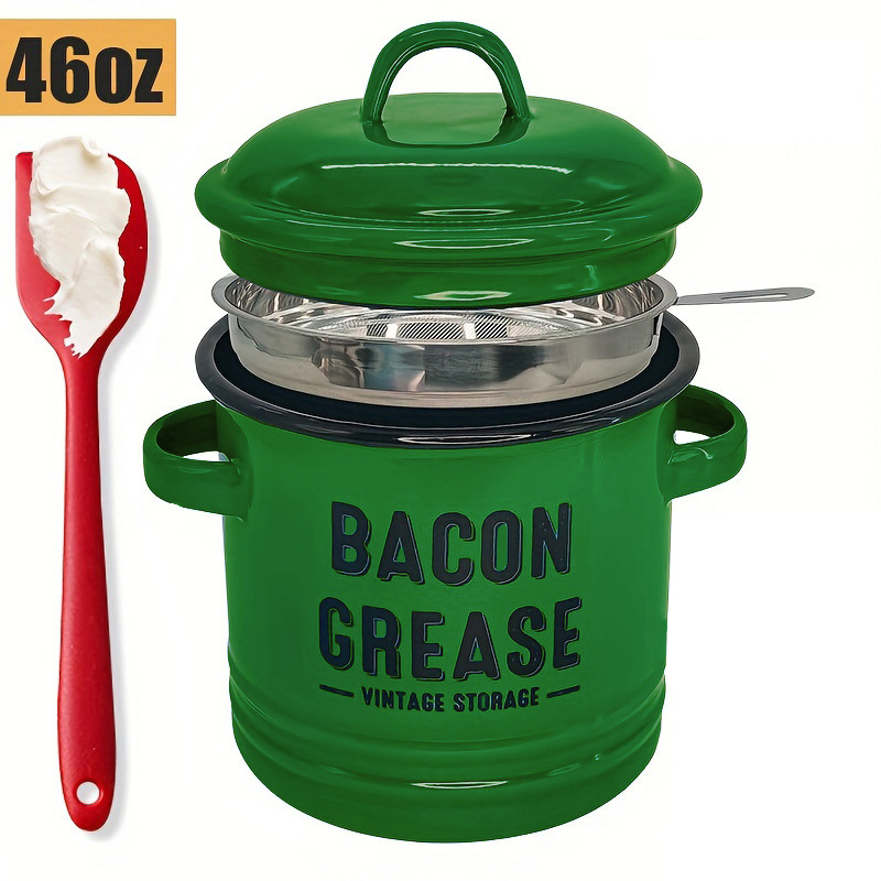 Bacon Grease Container with Strainer