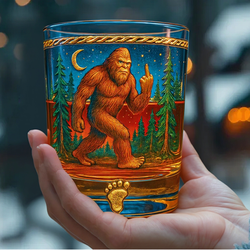 Bigfoot Middle Finger Glass