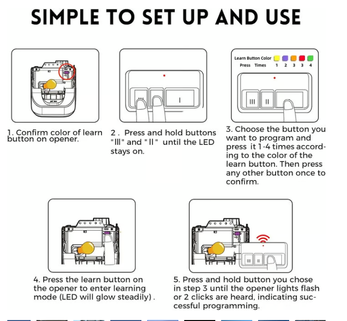 893MAX Universal Remote Garage Door Opener for Chamberlain Liftmaster Craf