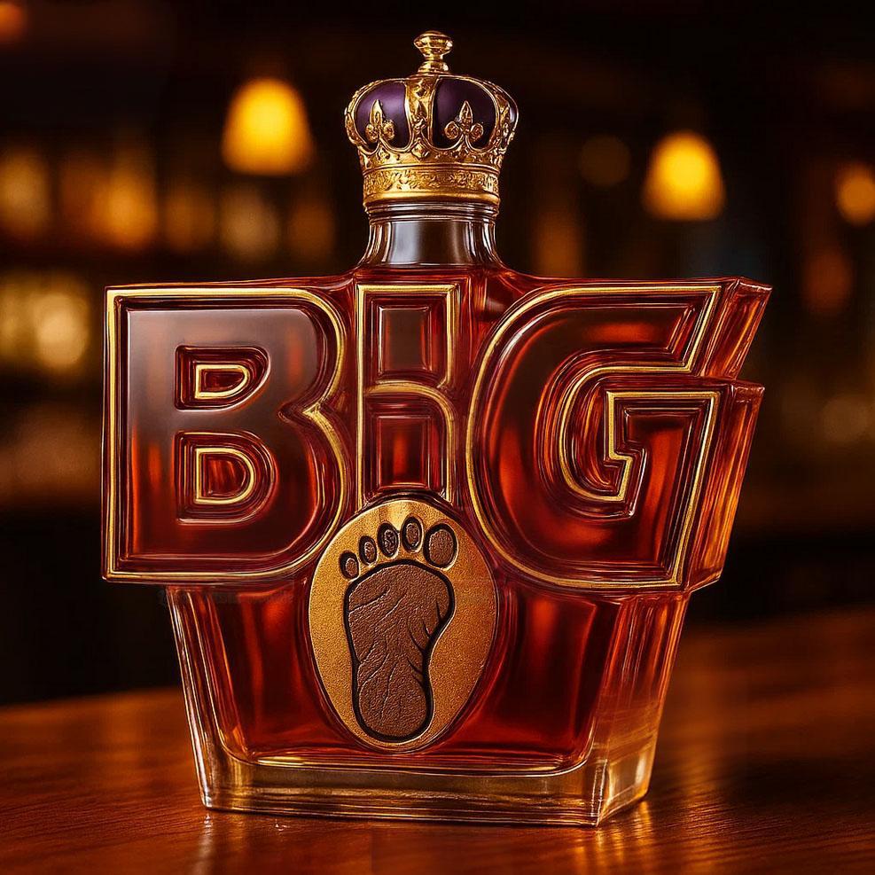 NEW Bigfoot Footsteps Whiskey Bottle