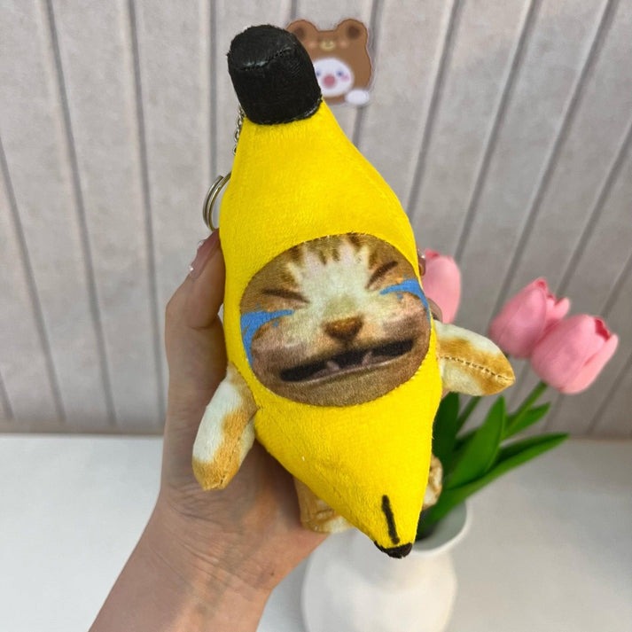 Banana Plush Pendant Cute Crying Banana Funny Key Chain