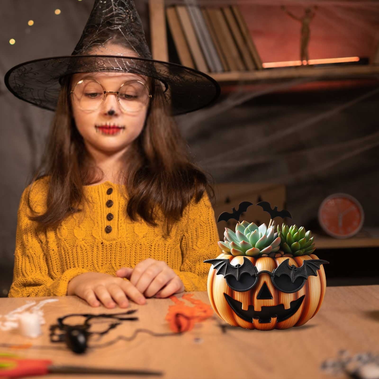 Pumpkin Planter Succulent Vase