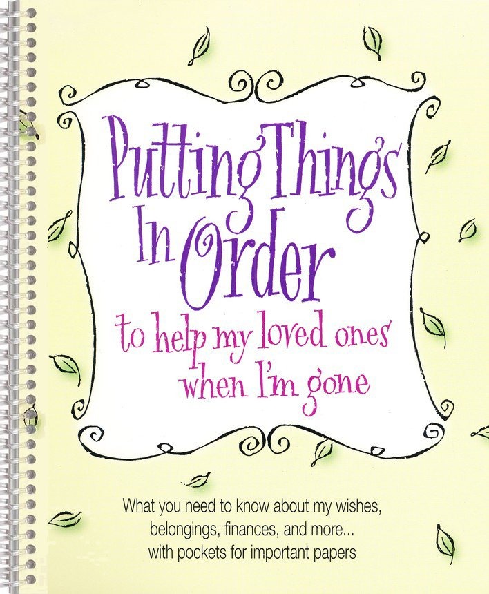 Putting Things In Order Organiser