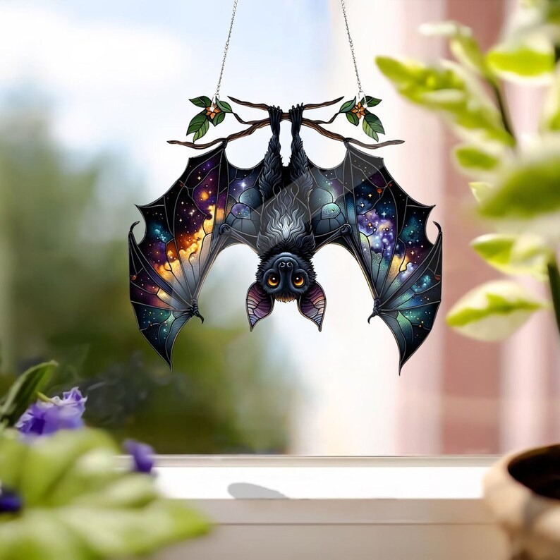 Bat Gothic Window Hanging