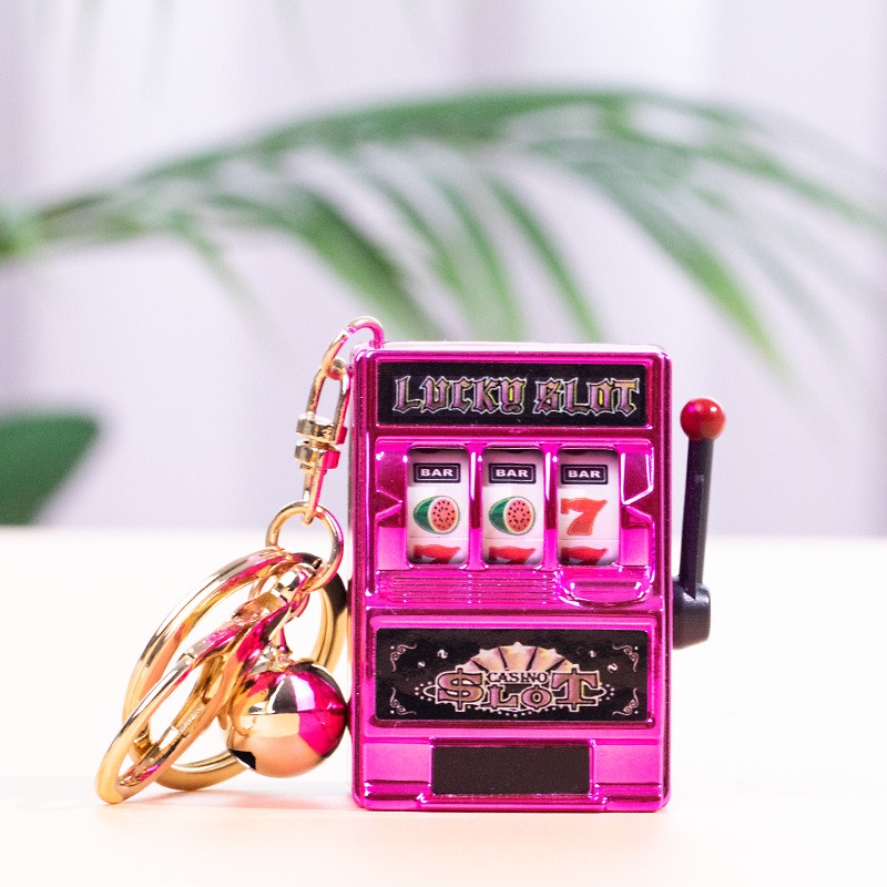 🔥BUY 2 GET 1 FREE🔥-Mini Casino Slots Keychain