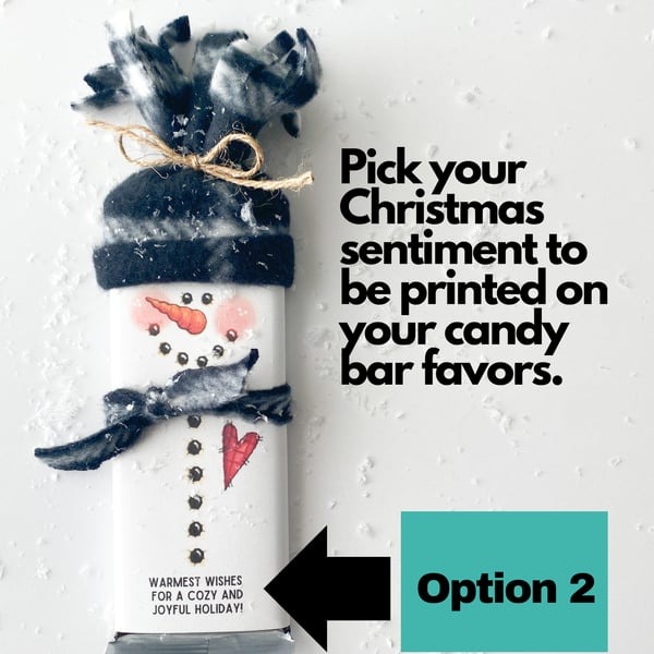 🎅Snowman Hershey Bars-Christmas Candy Party Favors