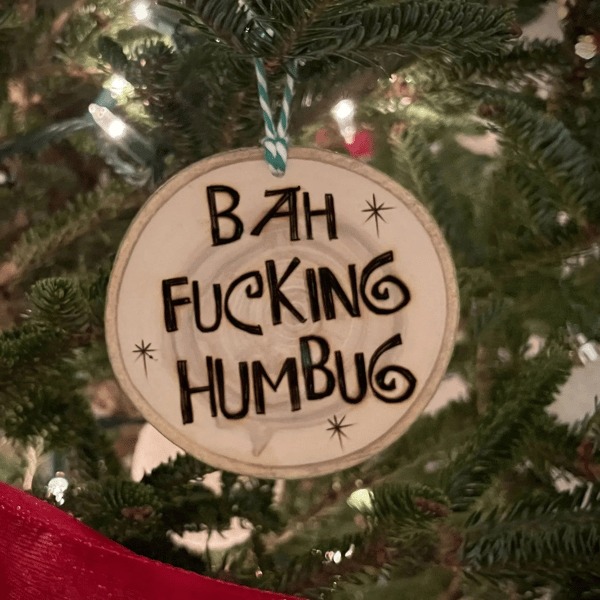 Rude Swear Word Christmas Ornament