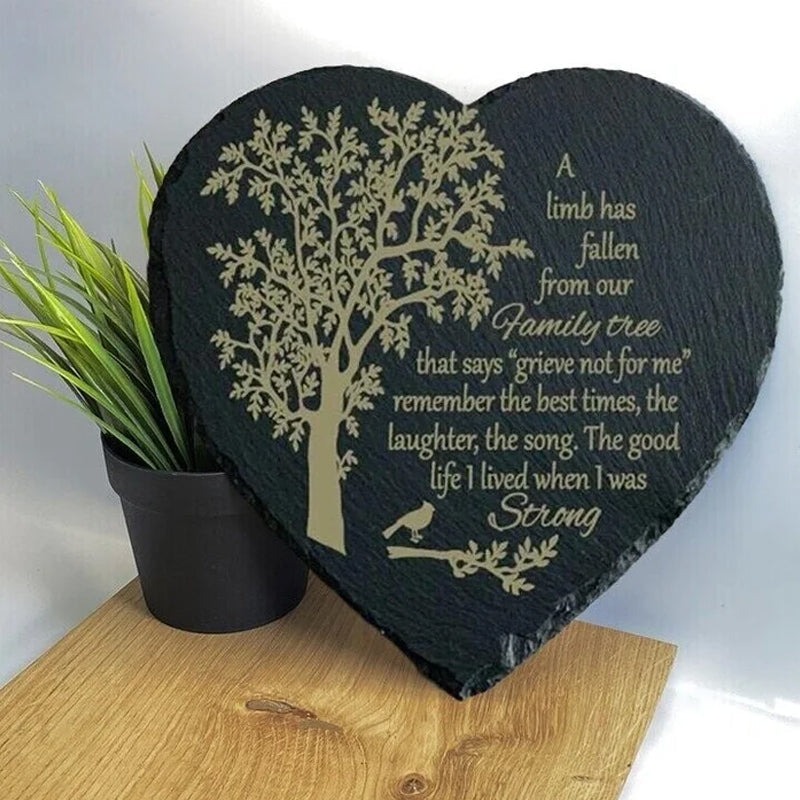 Heart Shape Memorial Rock Ornament