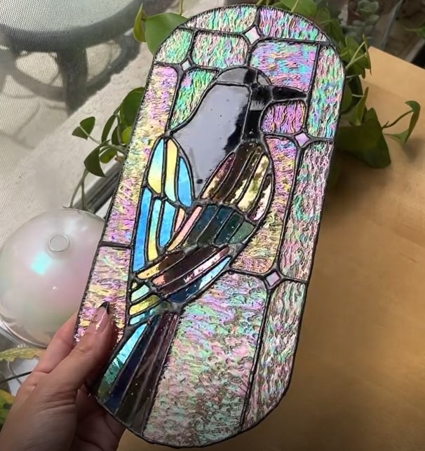 🔥Bird Stained Glass Panel Decor
