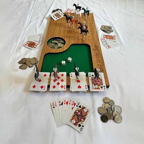 Horse Races Wood Handmade Party Game