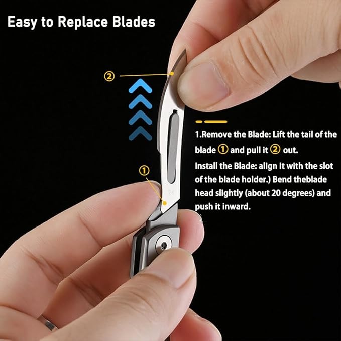 Folding Scalpel Knife with 10pcs Replaceable Blades
