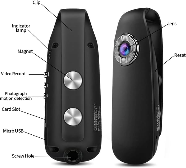 Mini Wireless Clip-on HD Body Camera