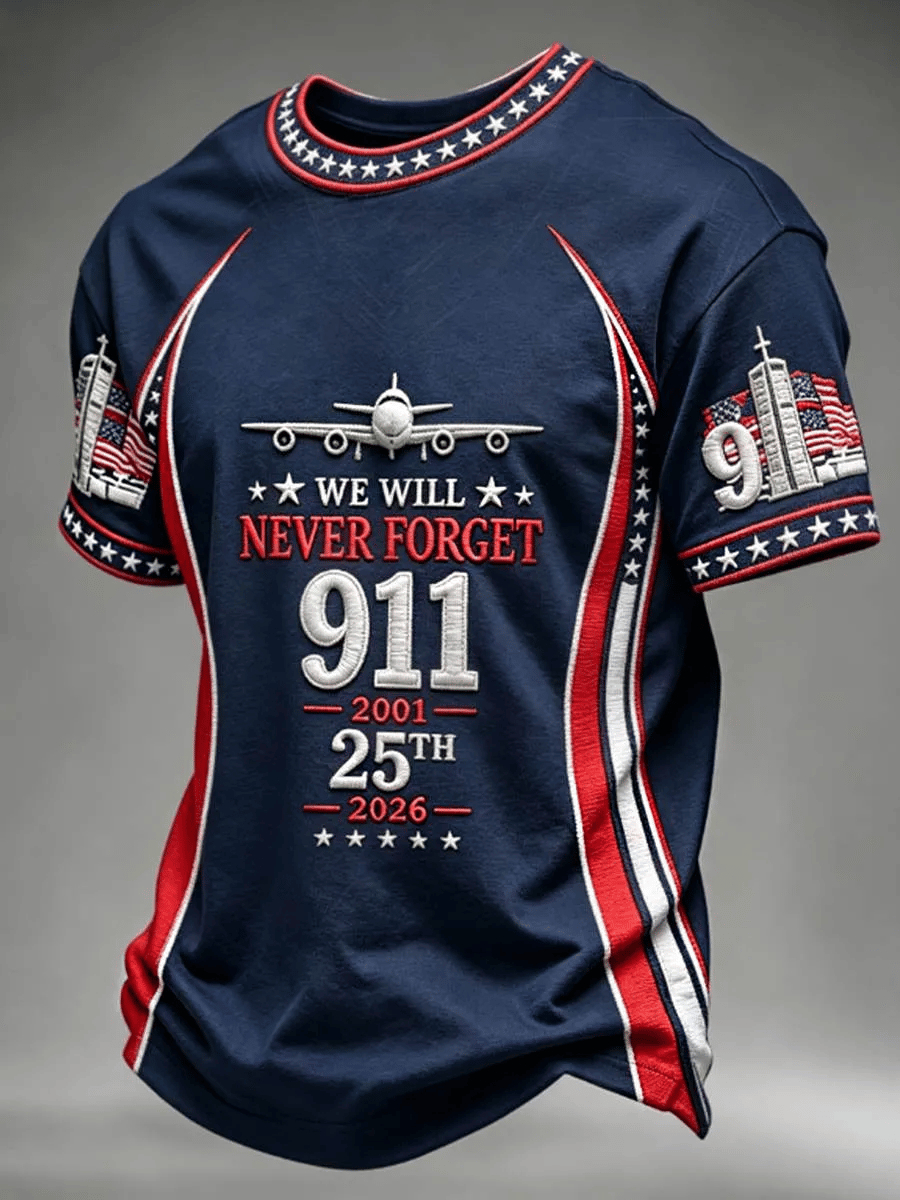 Men's 9.11 We Will Always Remember Printed T-Shirt