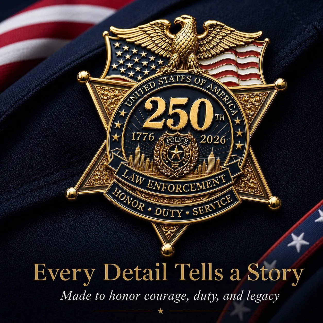 ⚡️Flash Sale 49% OFF - America 250 Law Enforcement Brooch