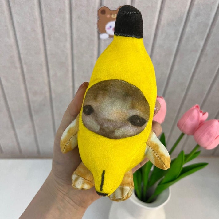 Banana Plush Pendant Cute Crying Banana Funny Key Chain
