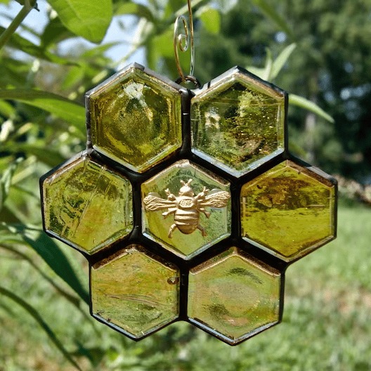 🐝Stained Glass Bee Ornament/Sun Catcher