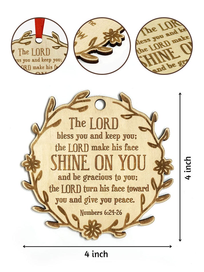 The Blessing Engraved Wood Ornament