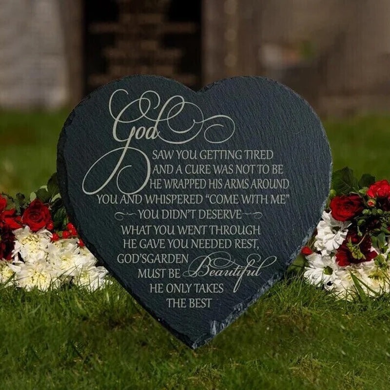 Heart Shape Memorial Rock Ornament