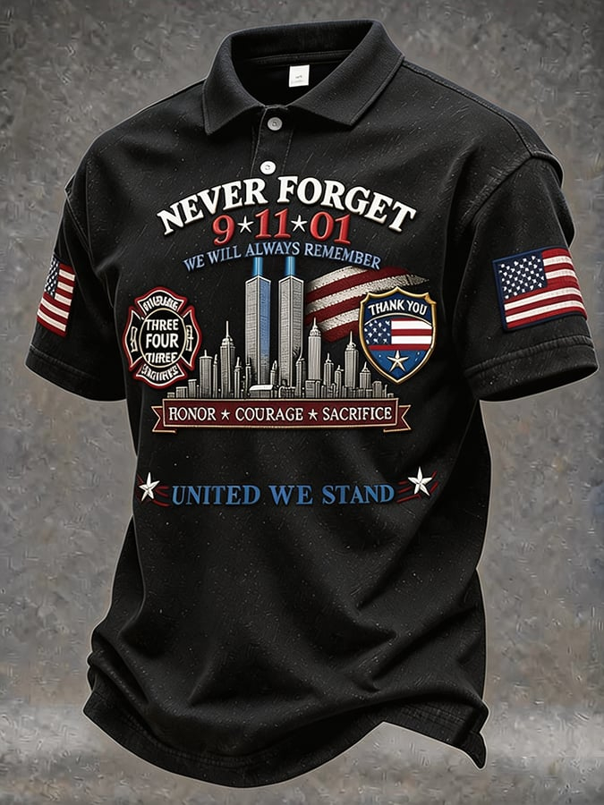 Men's 9.11 Unite Flag Printed T-Shirt