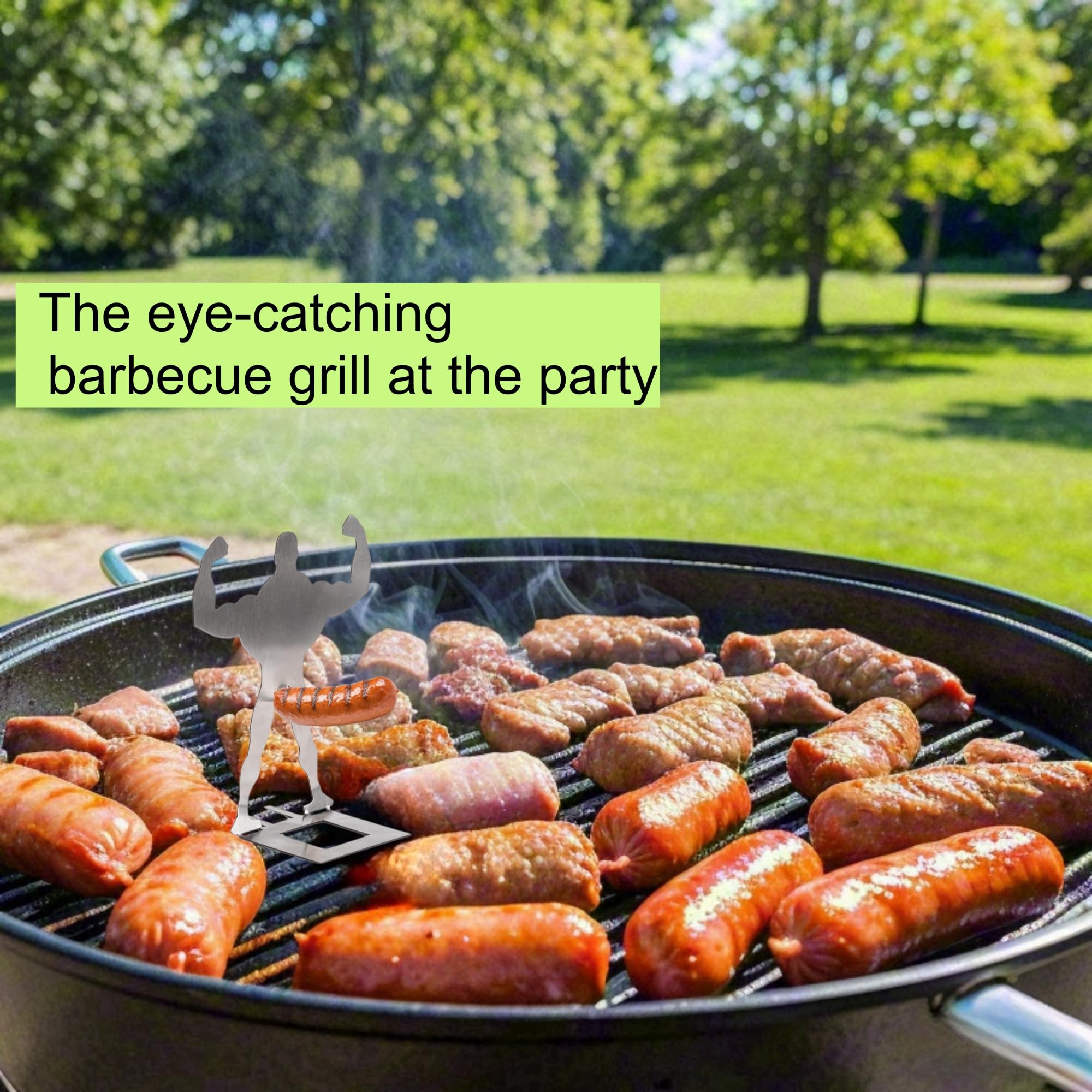 Funny BBQ Muscle Man Hot Dog Holders