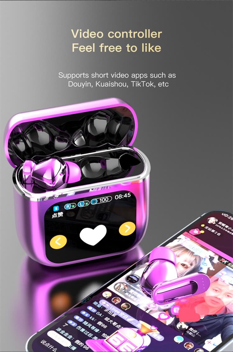 SE60 Earbuds 1.9 Inch Large Screen LED Full-Color Touch Screen Various Color Earbud Selections-Shenzhen Shengye Technology Co.,Ltd