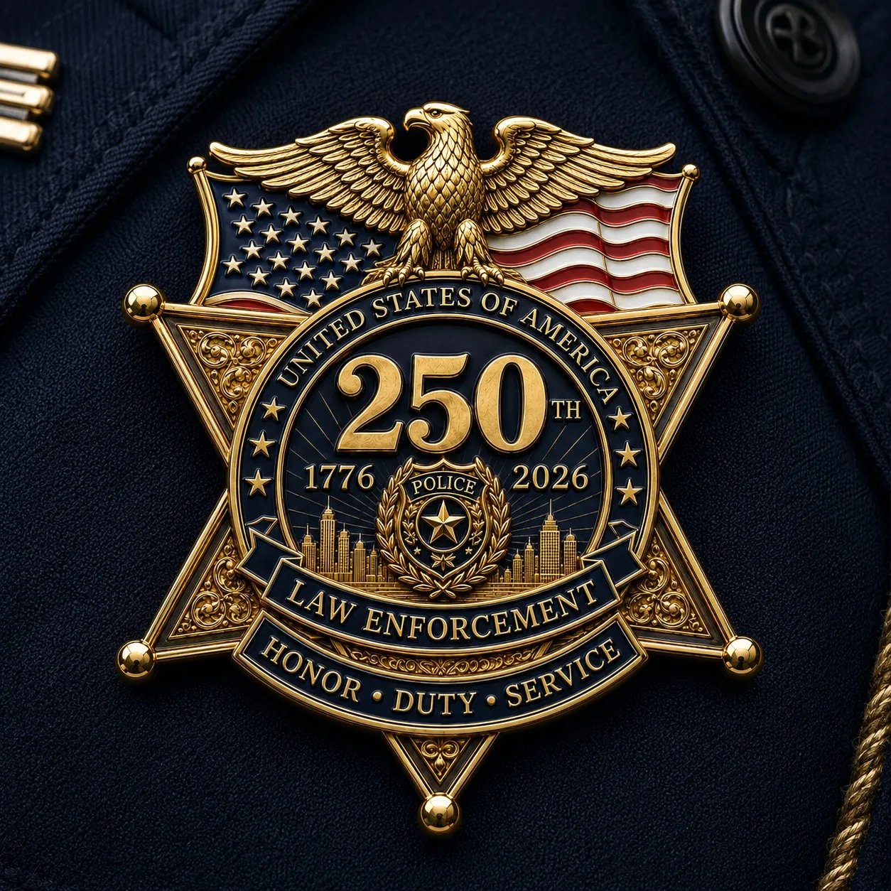 ⚡️Flash Sale 49% OFF - America 250 Law Enforcement Brooch