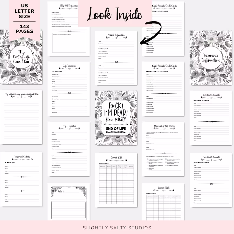 Fuck I'm Dead, End Of Life Planner🔥BUY 2 FREE SHIPPING