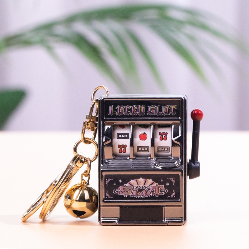 🔥BUY 2 GET 1 FREE🔥-Mini Casino Slots Keychain