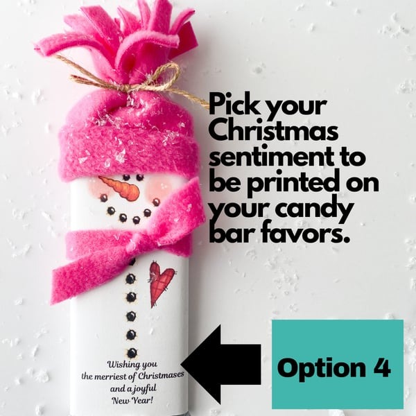 🎅Snowman Hershey Bars-Christmas Candy Party Favors