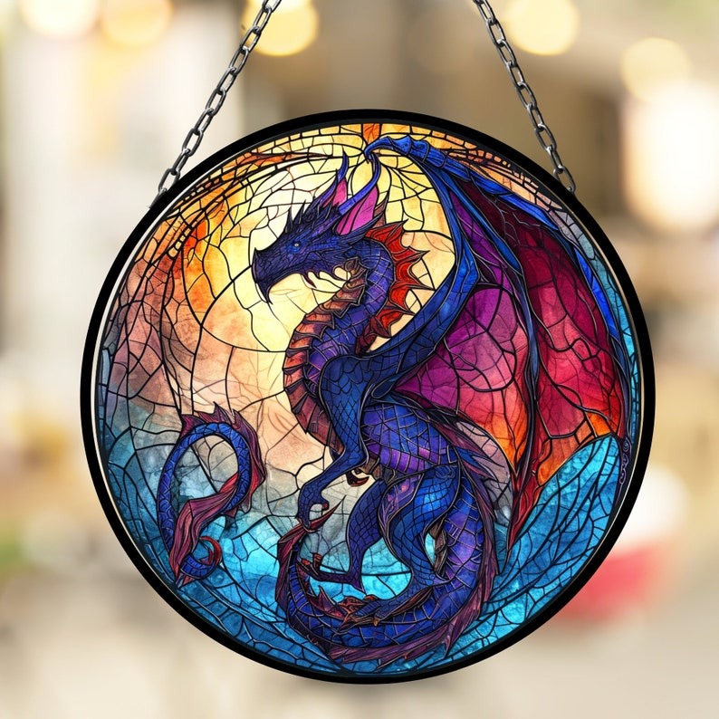 Colorful Dragon Suncatcher Ornament