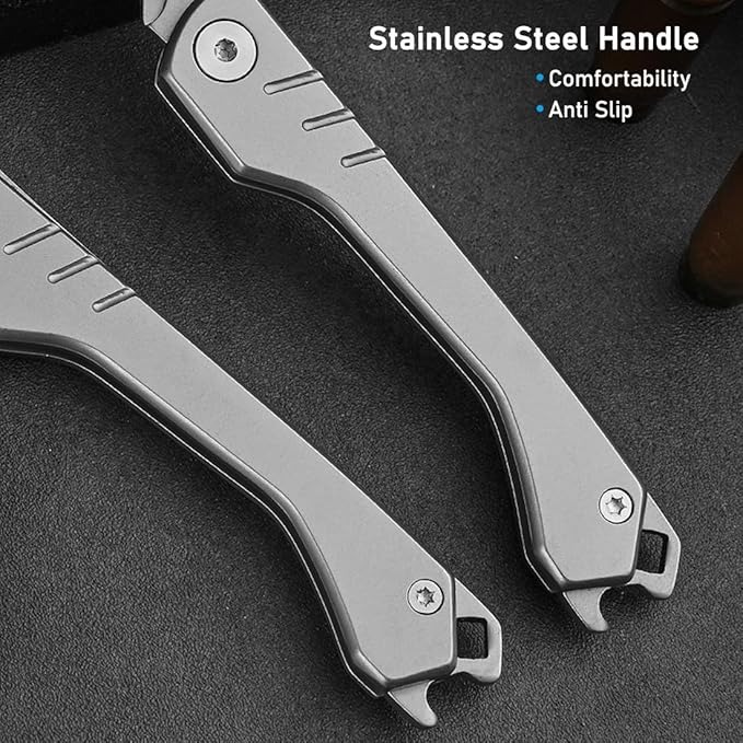 Folding Scalpel Knife with 10pcs Replaceable Blades