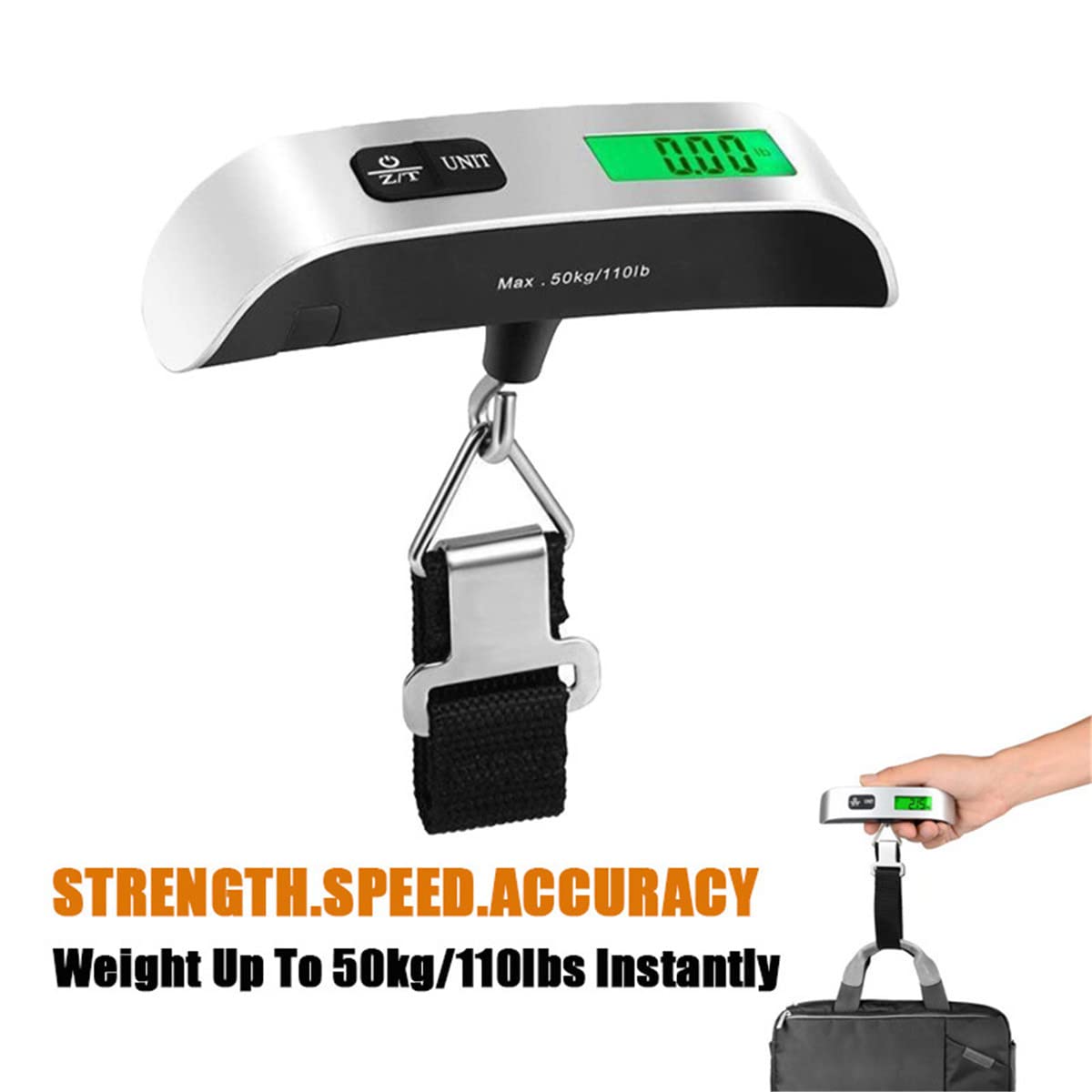 2-pack travel luggage scale with hook