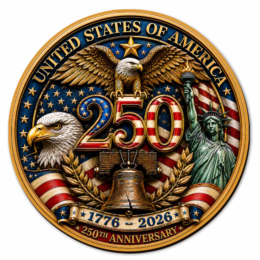 250 Years of Freedom  Handcrafted Heirloom Wooden Jigsaw Puzzle