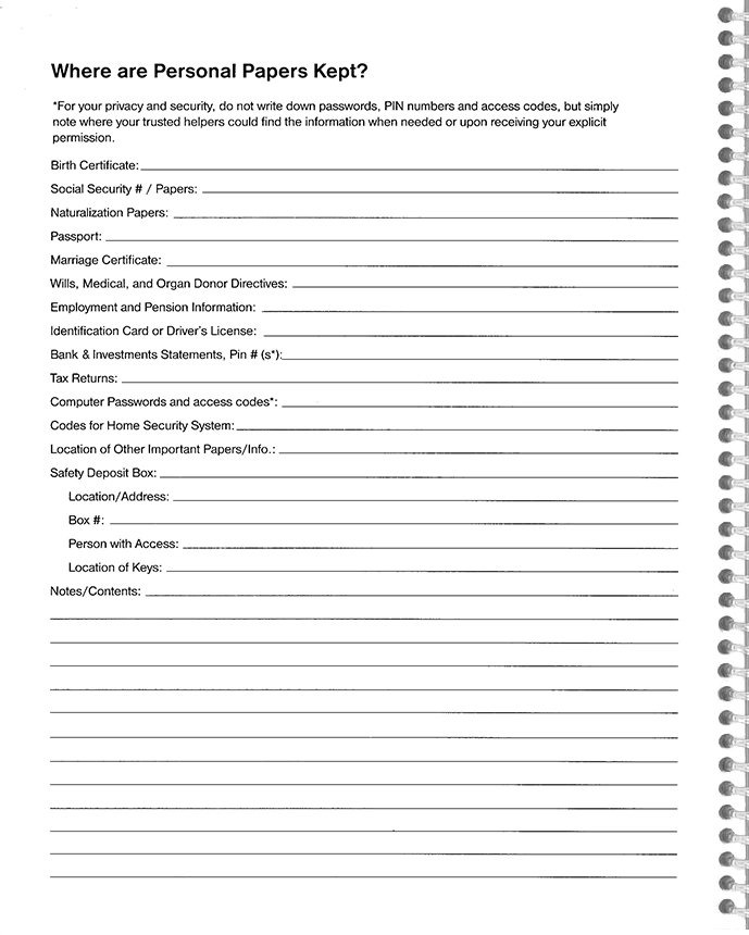 Putting Things In Order Organiser