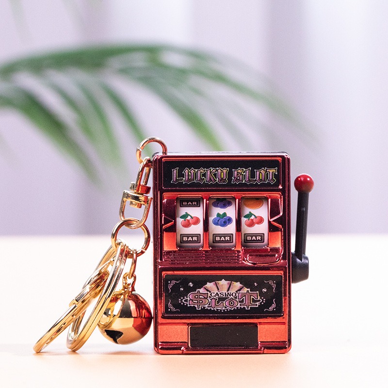 🔥BUY 2 GET 1 FREE🔥-Mini Casino Slots Keychain