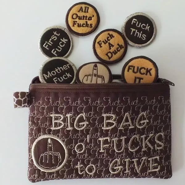 Big Bag of F*cks to Give Zipper Pouch (🎁BUY 3 GET 1 FREE)