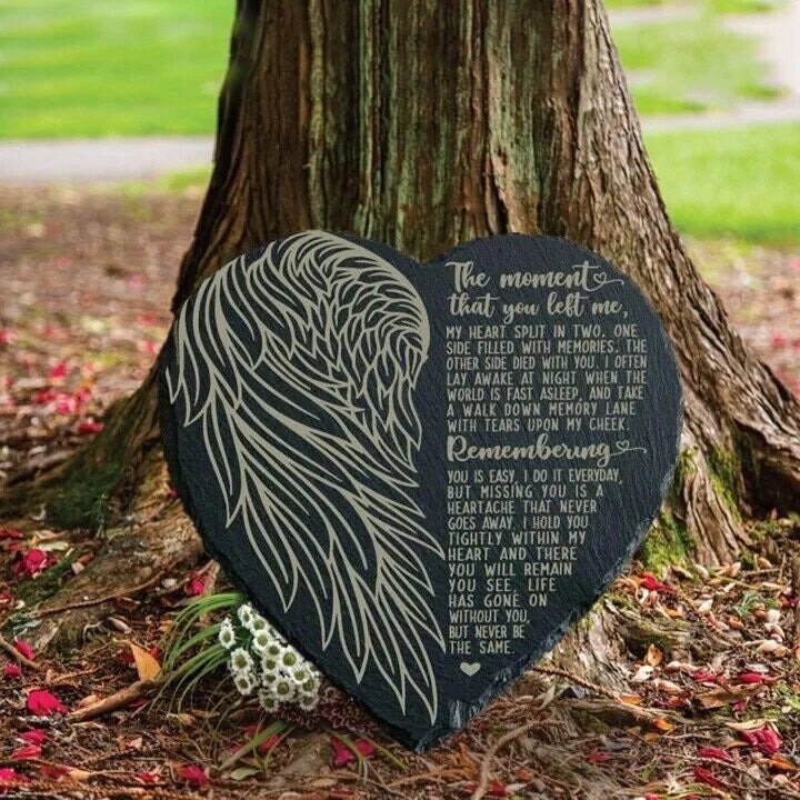 Heart Shape Memorial Rock Ornament