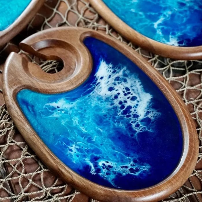 🍷Ocean Wine Glasses Decorative Treat Plate