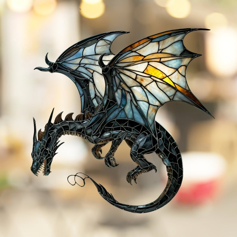 Colorful Dragon Suncatcher Ornament