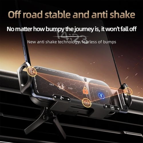 Wireless Charging Phone Holder Car Mount for Folding Screen/Universal Smartphone