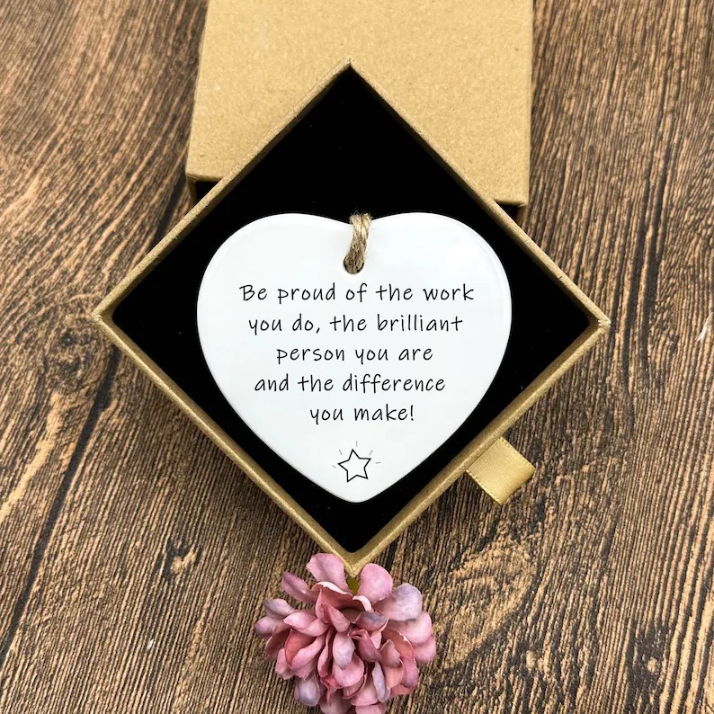Never Forget The Difference You Make Plaque Heart Gift