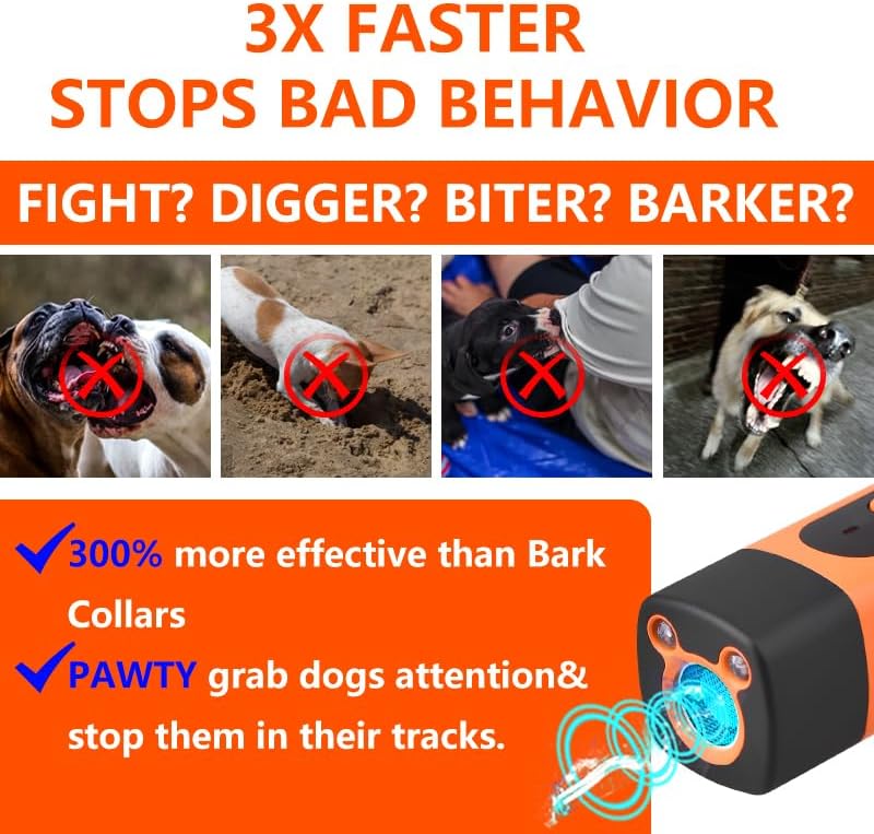 Rechargeable Portable Ultrasonic Electronic Dog Repellent (Harmless to Pets)