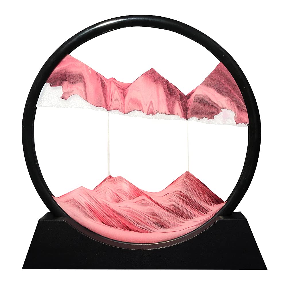 Moving Sand Art Picture Sandscapes in Motion Round Glass