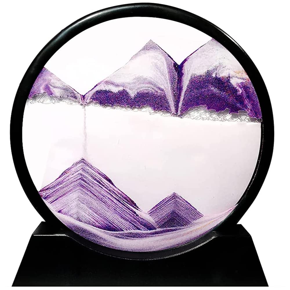 Moving Sand Art Picture Sandscapes in Motion Round Glass