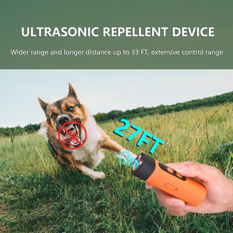 Rechargeable Portable Ultrasonic Electronic Dog Repellent (Harmless to Pets)